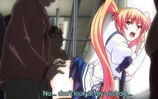 pigtailed blonde school girl