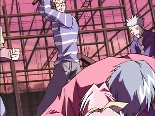 blue-haired school girl loves