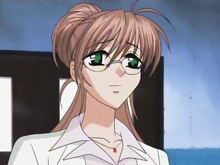 sucia anime chavala gafas