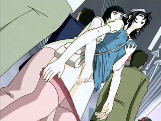 black-haired anime bitch licking