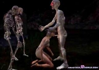 three ghouls fucking bitch