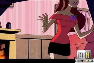 porn toon brunette takes