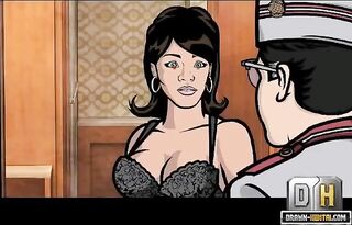 brunette bombshell from archer