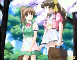 ponytailed anime jovencita colegio