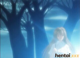 anime brunette babe blue
