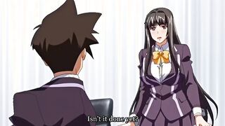brunette shcool girl has