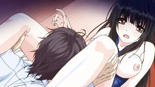 anime brunette hottie gets