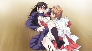 short-haired futanari maid fucking