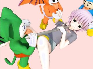 cartoon characters' colorful dicks