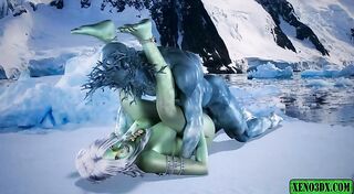 purple-haired fairy with green