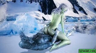 masked blue-skinned sprite having