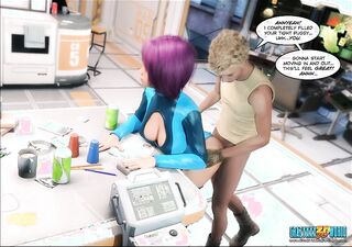 purple haired chick loses