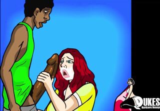 black man loves redhead's