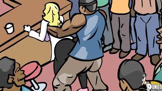 sluttish blonde scores black